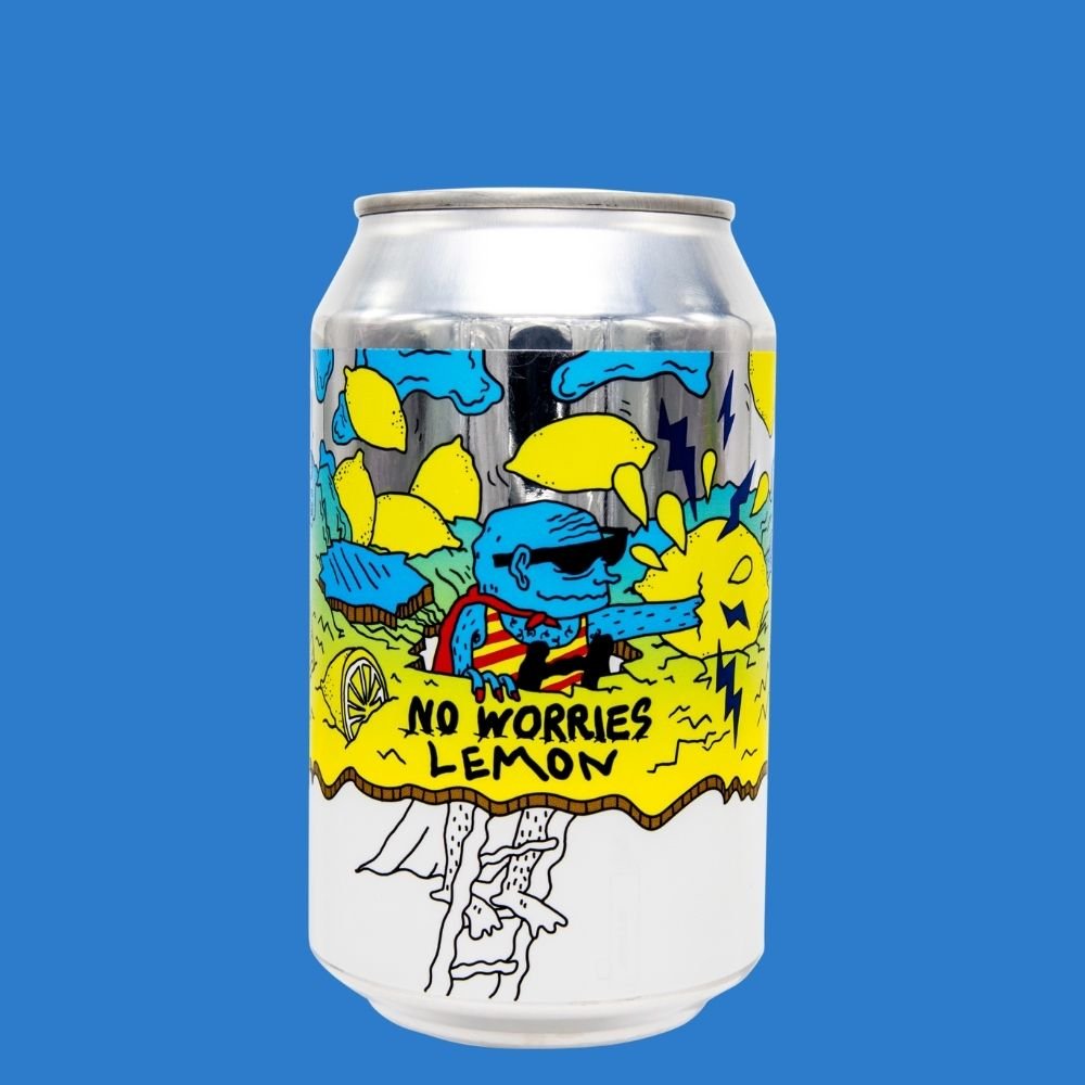 Lervig No Worries Lemon Radler | Alcohol - Free Beer 0.5% ABV | 330ml Can - Wise Bartender - 