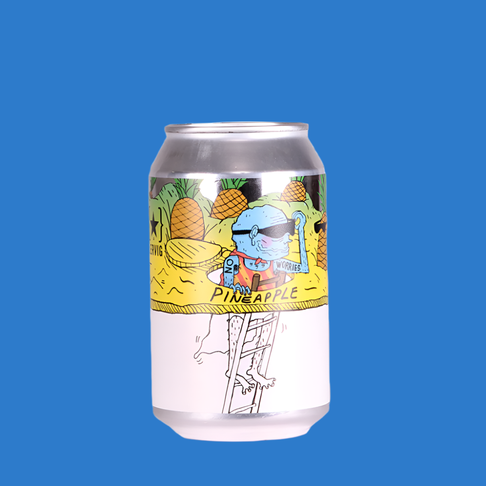 Lervig No Worries Pineapple Alcohol Free Beer (0.5% ABV)