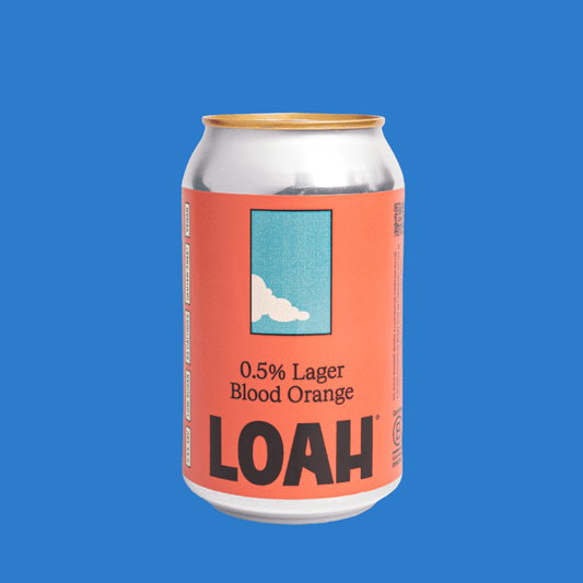 Loah Alcohol Free Lager Blood Orange (0.5% ABV) - Wise Bartender - Beer