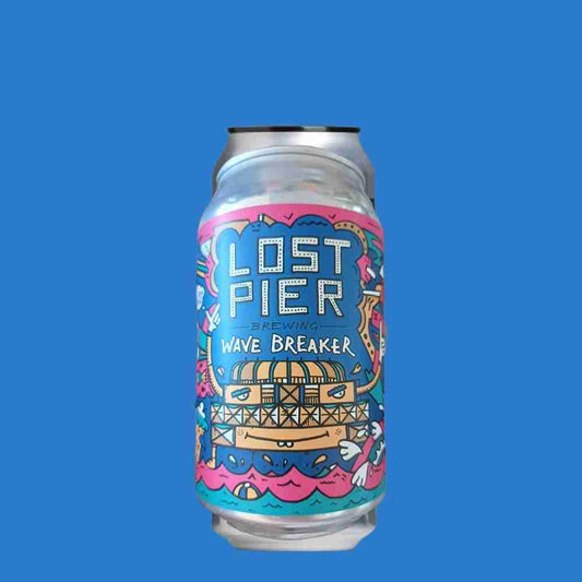 Lost Pier Brewing Co. Wave Breaker Alcohol - Free Hazy Pale Ale (0.5% ABV) - Wise Bartender - Lager