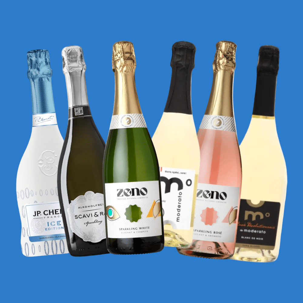 'Lovely Bubbly' 3 or 6 Bottle Alcohol Free Sparkling Wine Wise Pack (Save 5%) - Wise Bartender - Mixed Pack
