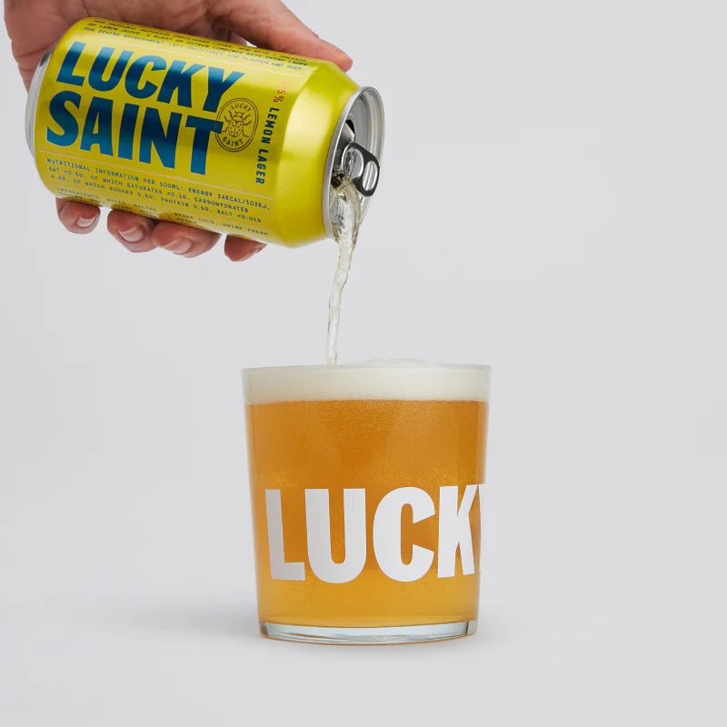 Lucky Saint Alcohol Free Lemon Lager Can (0.5% ABV) - Wise Bartender - Beer