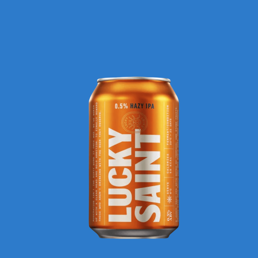 Lucky Saint Hazy Alcohol Free IPA Can (0.5% ABV)