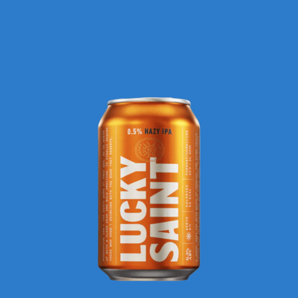 Lucky Saint Hazy Alcohol Free IPA Can (0.5% ABV) - Wise Bartender - Beer