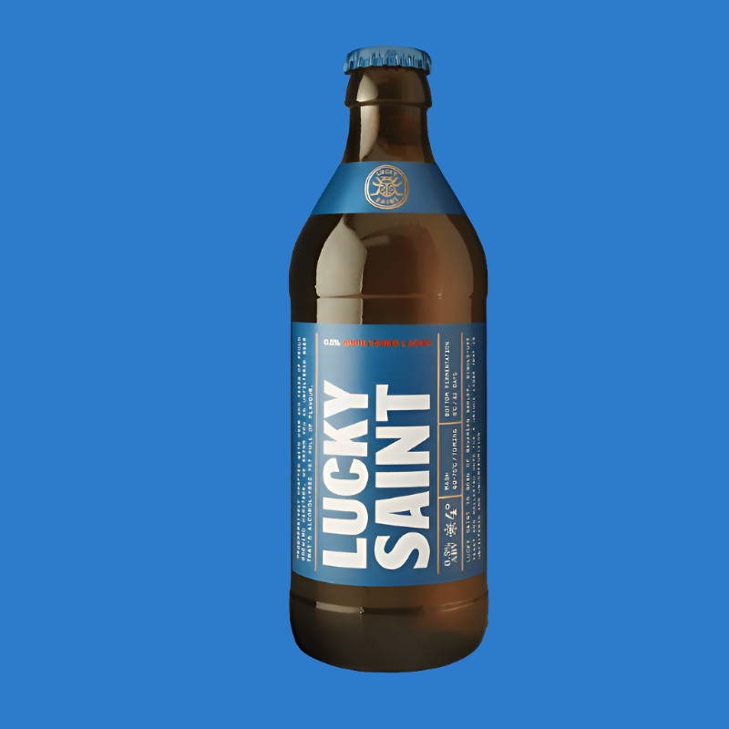 Lucky Saint Unfiltered Alcohol Free Lager Bottle (0.5% ABV)