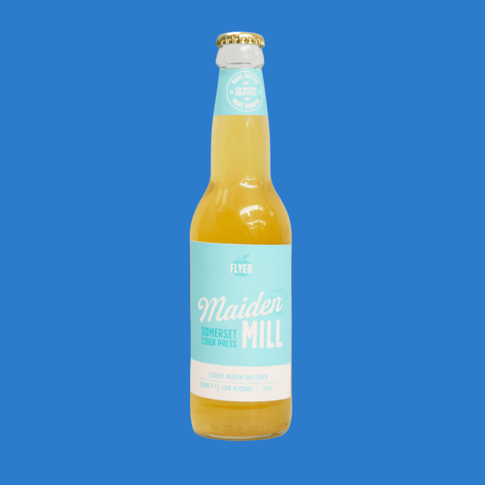 Maiden Mill Flyer Cloudy Medium Dry Alcohol Free Cider 05 ABV - Wise Bartender