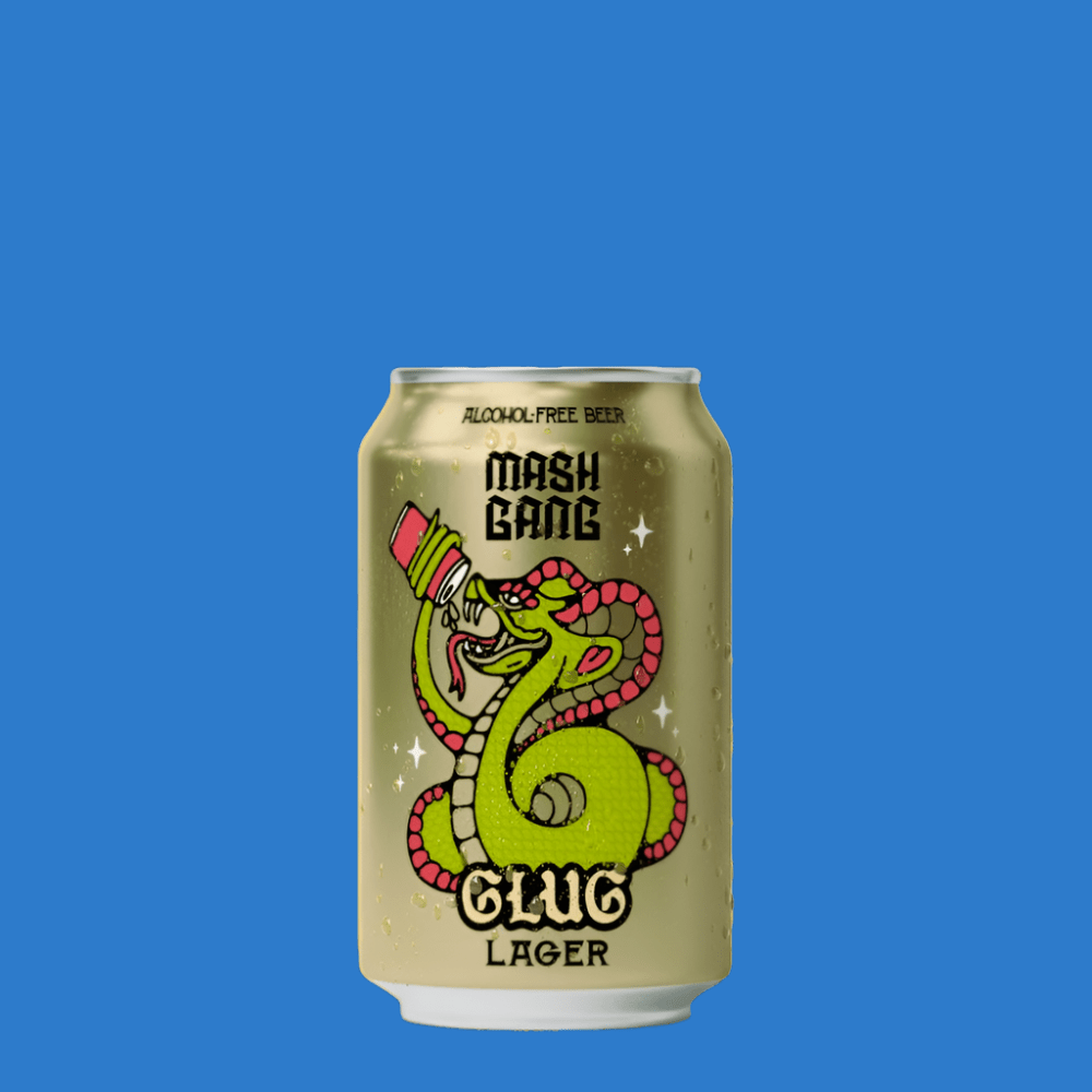 Mash Gang 'Glug' Alcohol Free Cerveza Lager (0.5% ABV) 330ml - Wise Bartender - Beer