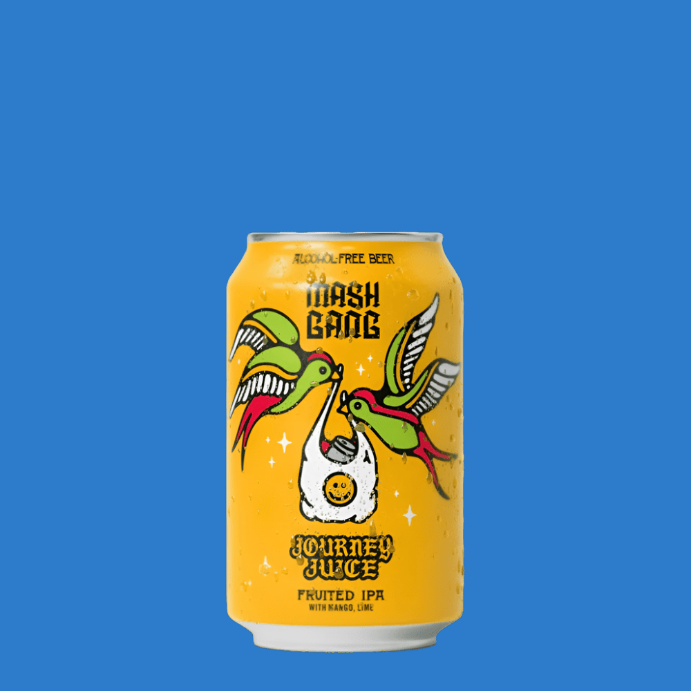 Mash Gang 'Journey Juice' Alcohol Free Fruited IPA (0.5% ABV) 330ml - Wise Bartender - Beer