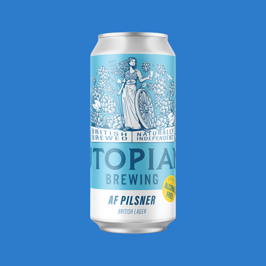 Utopian Brewing  'AF Pilsner' Alcohol Free Lager (0.5% ABV)