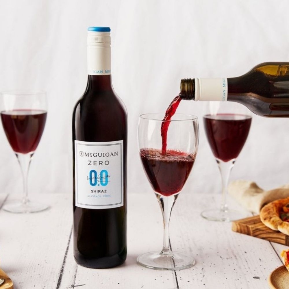 McGuigan Zero Shiraz Alcohol Free Red Wine (0.0%ABV) - Wise Bartender - wine