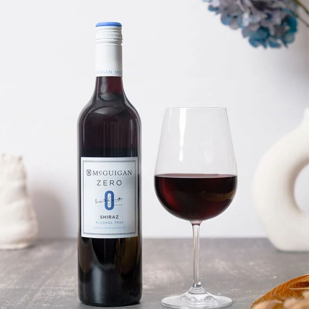 McGuigan Zero Shiraz Alcohol Free Red Wine (0.0%ABV) - Wise Bartender - wine