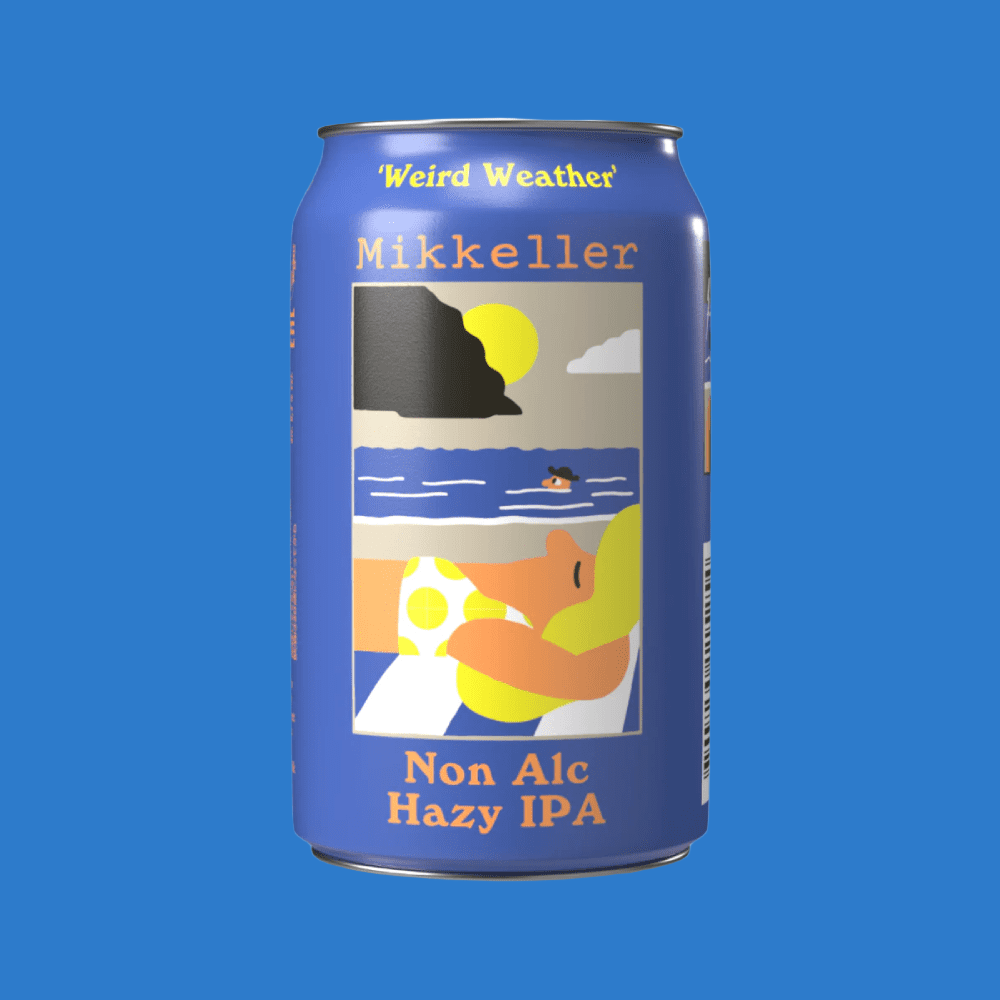 Mikkeller Weird Weather Hazy Alcohol Free IPA Beer Can &x28;03&x29; - Wise Bartender