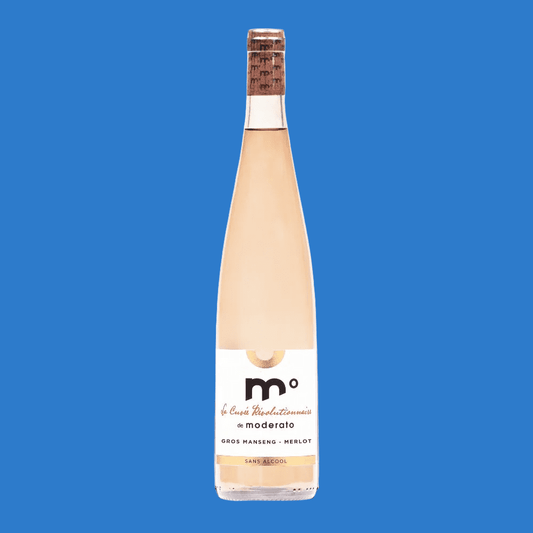 Moderato Cuvée Révolutionnaire - Merlot & Gros Manseng Alcohol Free Rosé Wine (0.5%ABV) - Wise Bartender - wine