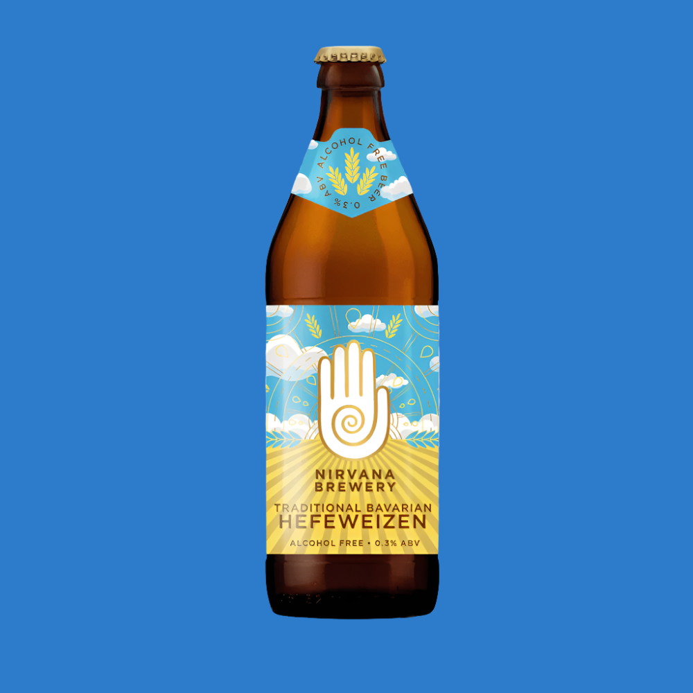 Nirvana Bavarian Alcohol Free Hefeweizen 500ml Bottle (0.3% ABV) - Wise Bartender