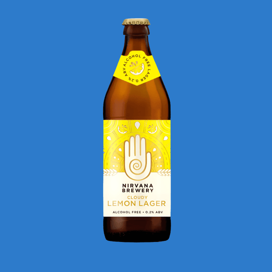 Nirvana Bavarian Cloud Lemon Alcohol Free Lager 500ml Bottle (0.2% ABV) - Wise Bartender - Beer