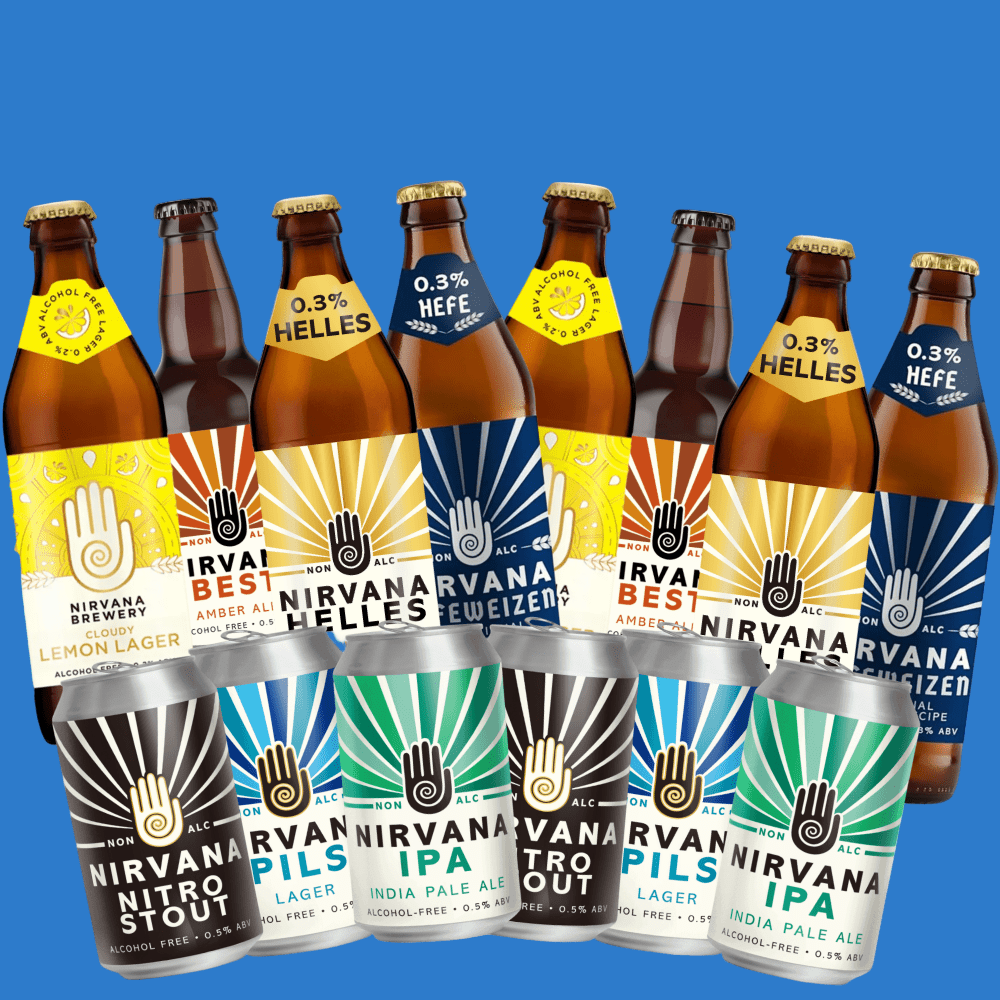 Nirvana Brewing Alcohol Free Discovery 14 Beer Pack (0.5% ABV) - Wise Bartender - Mixed Pack