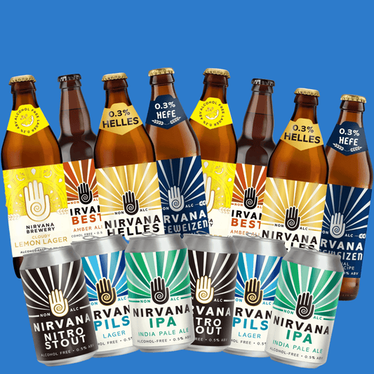 Nirvana Brewing Alcohol Free Discovery 14 Beer Pack (0.5% ABV) - Wise Bartender - Mixed Pack