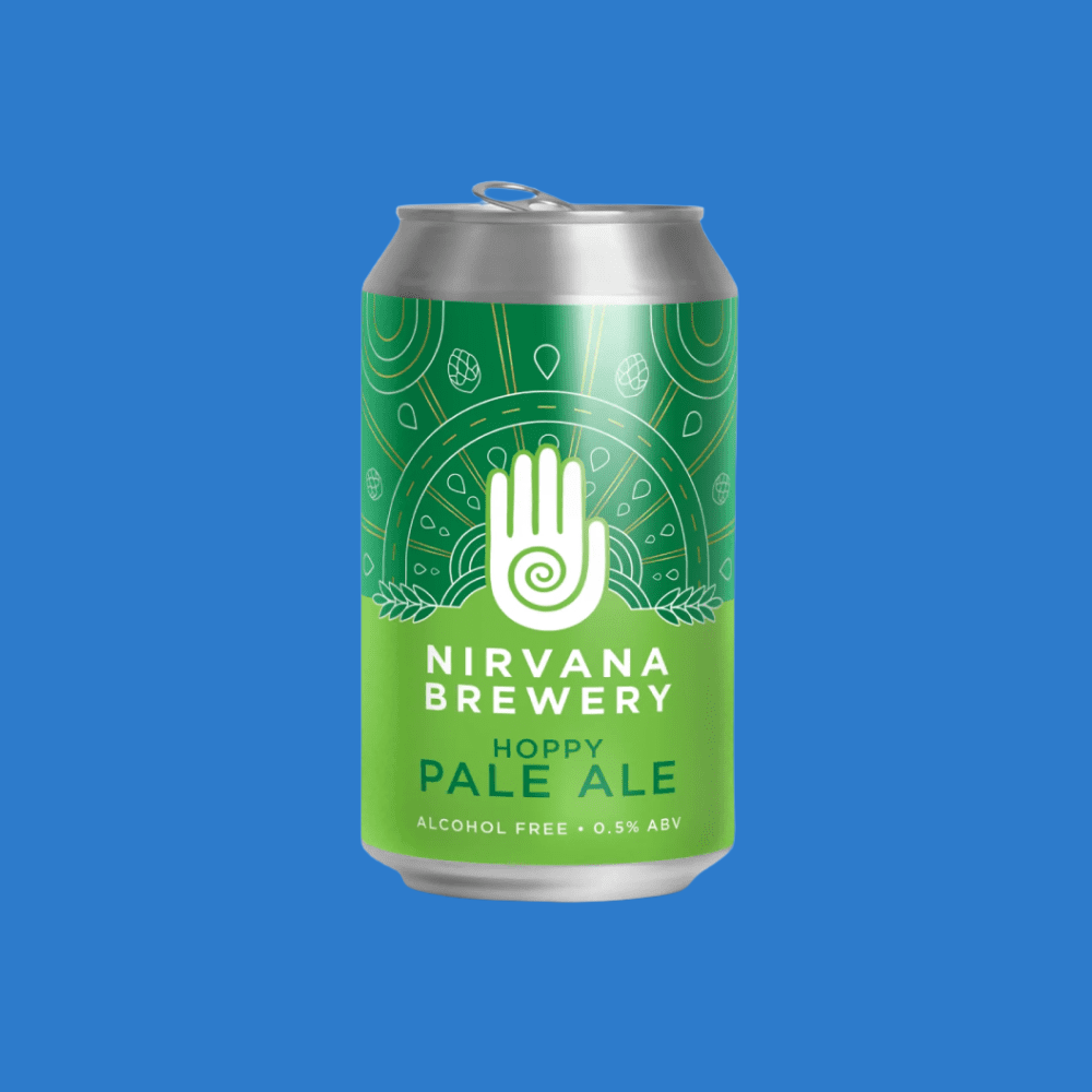 Nirvana Hoppy Pale Ale Alcohol Free Beer Can 05 ABV - Wise Bartender