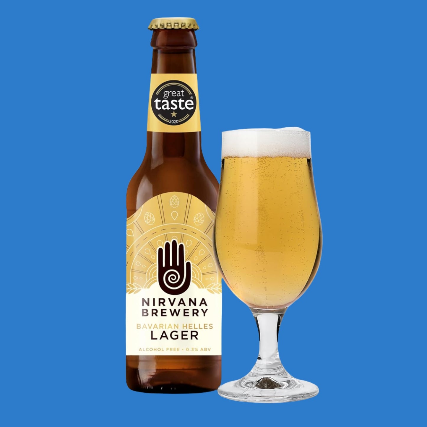 Nirvana Bavarian Helles Alcohol Free Lager (0.3% ABV)