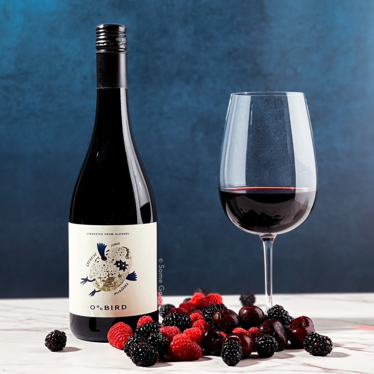 Oddbird GSM 0.0% | Alcohol‑Free French Red Blend | Grenache Syrah Mourvèdre - Wise Bartender - wine