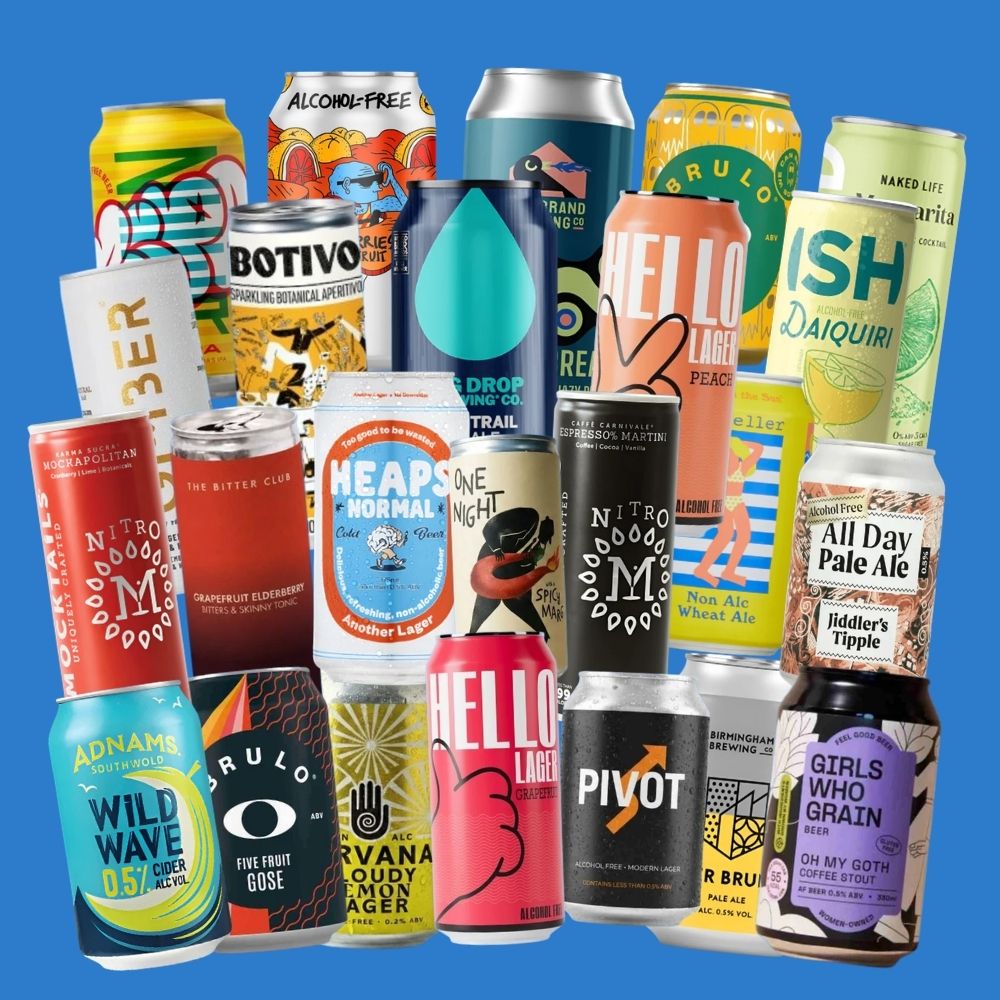 Party Pack (12 or 24 Pack) | Mixed Alcohol-Free Beer, Cider & Ready-to-Drink Cans - Wise Bartender - Mixed Pack