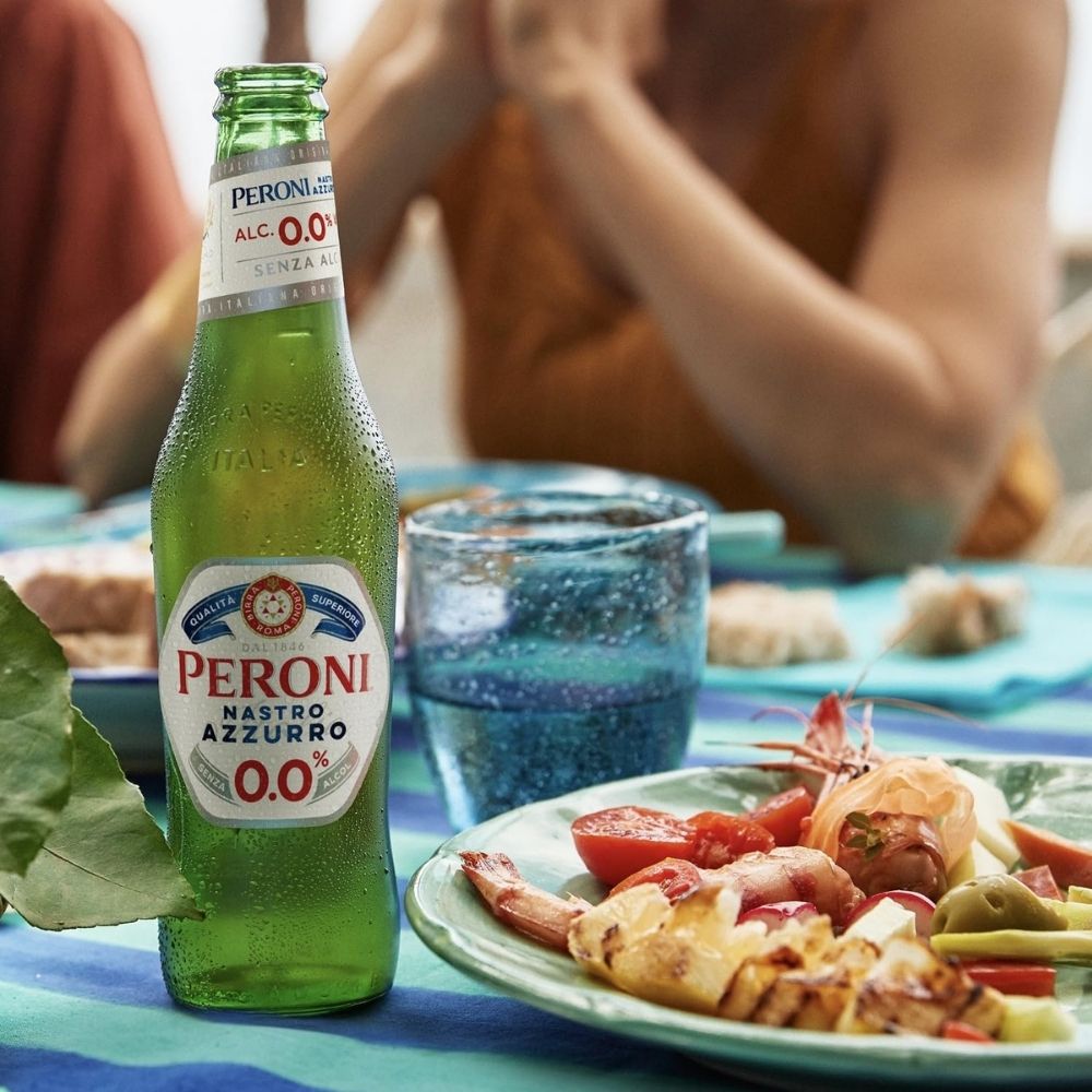 Peroni Nastro Azzurro 0.0 Alcohol Free Lager (0.0% ABV) - Wise Bartender - Beer