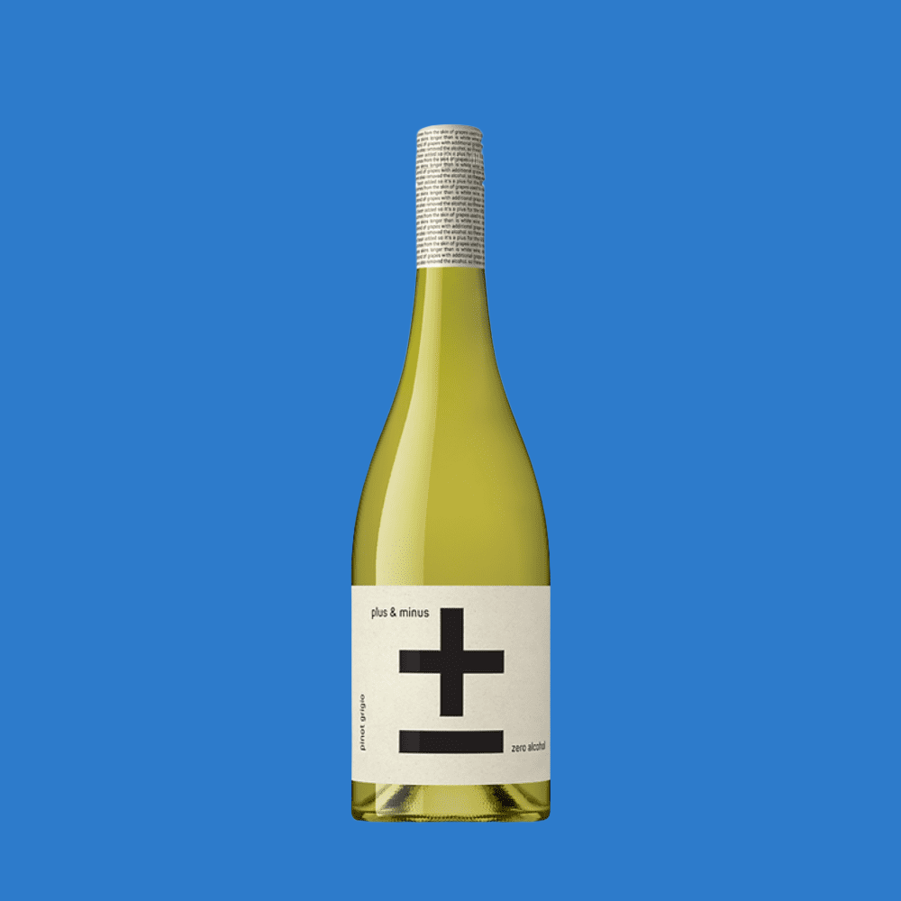 Plus & Minus Alcohol Free Pinot Grigio Wine (0.5% ABV)