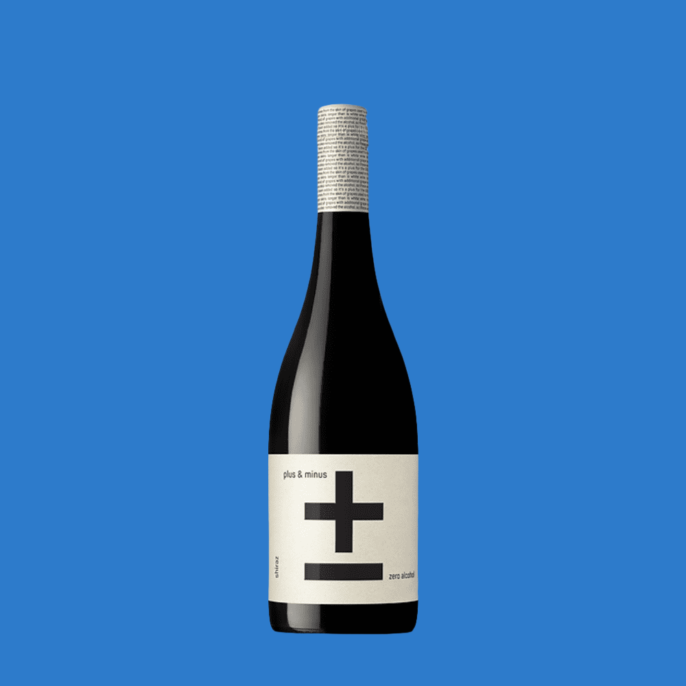 Plus & Minus Alcohol Free Shiraz Red  Wine (0.5% ABV)