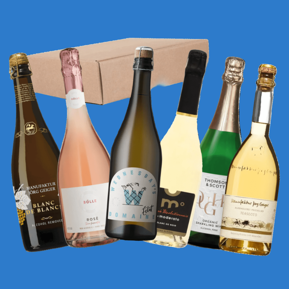 Premium Alcohol Free Sparkling Wine Collection in a Gift Box 3 or 6 Bottles - Wise Bartender - wine