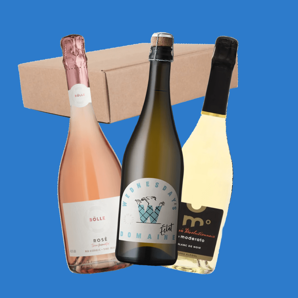 Premium Alcohol Free Sparkling Wine Collection in a Gift Box 3 or 6 Bottles - Wise Bartender - wine