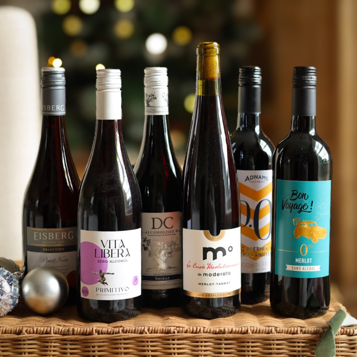 Red Wine Alcohol Free Showcase - 3 & 6 Bottle Packs (0.5% ABV) - Wise Bartender - Mixed Pack