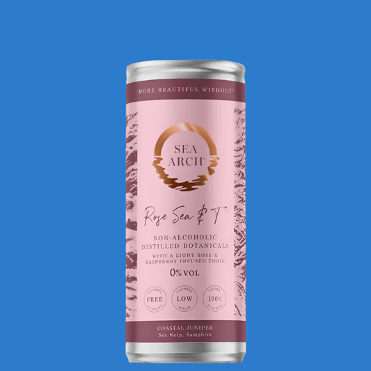 Rose Sea & T Alcohol Free Sea Arch Cocktail Can (0% ABV) - Wise Bartender - Spirit