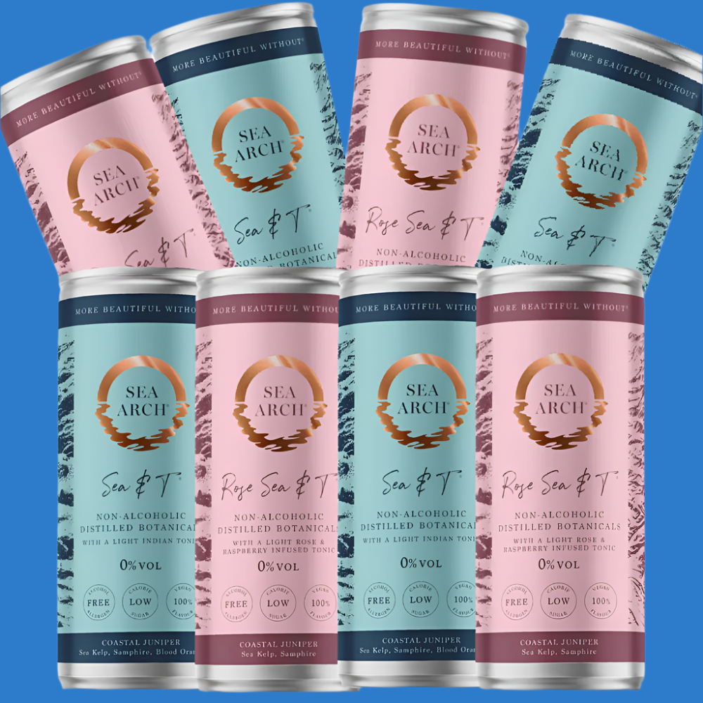 Sea & T Alcohol Free 8 Can Mixed Sea Arch Cocktail Wise Pack (Save 5%)