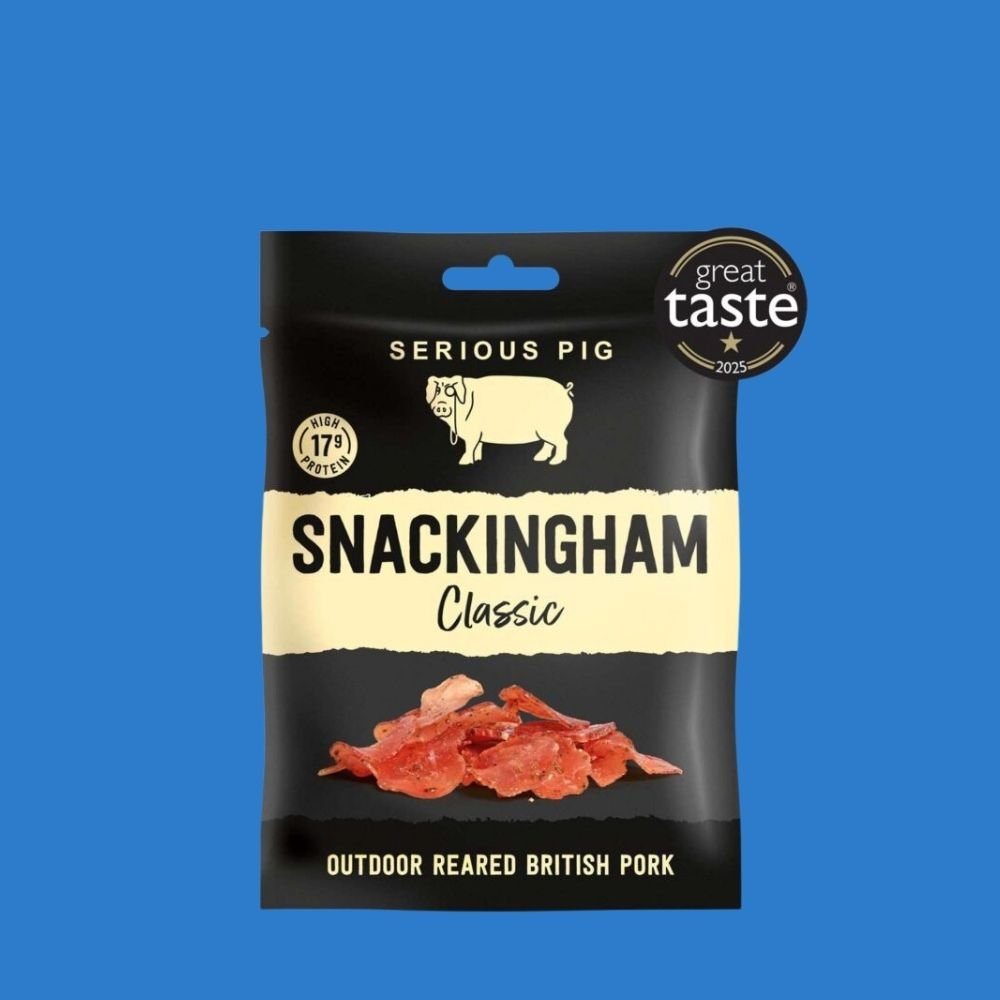 Serious Pig Snackingham Classic (35g) | Air‑Dried British Pork Snack - Wise Bartender - Snack