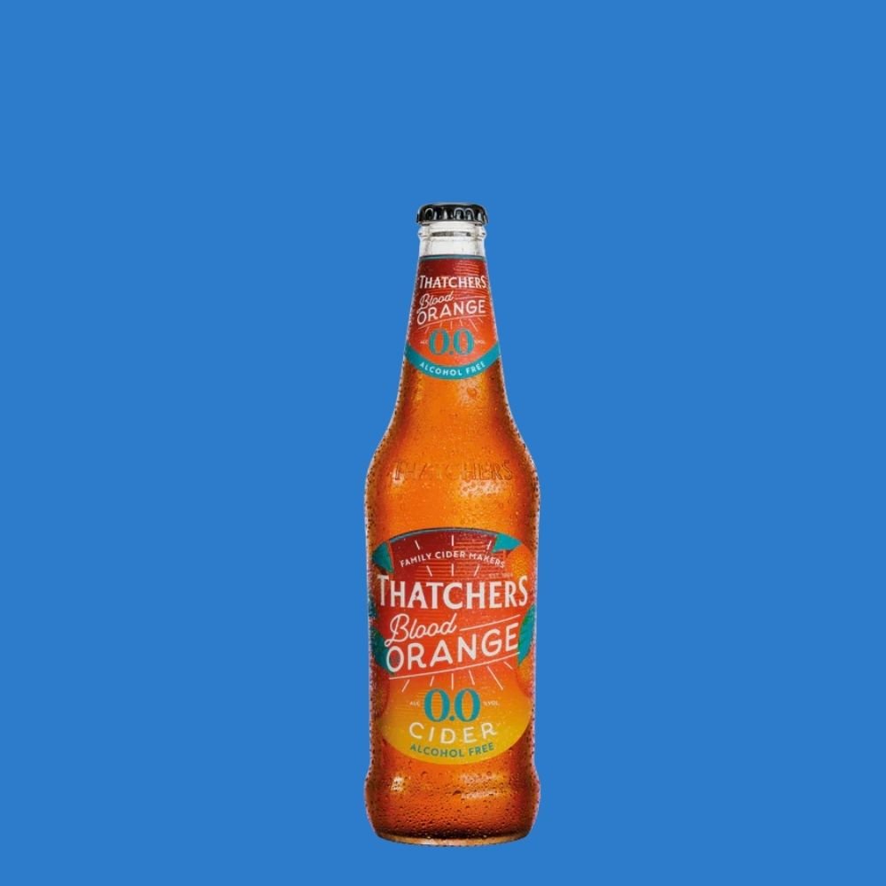 Thatchers Blood Orange Zero 0.0% | Alcohol‑Free Fruit Cider | 500ml Bottle - Wise Bartender - Beer