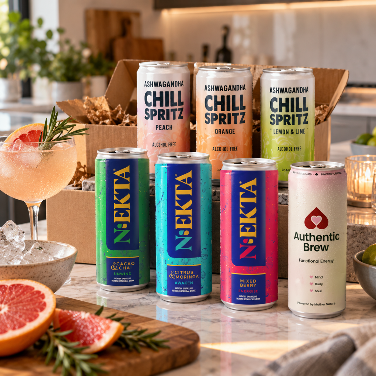 The Functional Seven | Alcohol-Free Functional Drinks Wise Pack – Wellness in Every Sip - Wise Bartender - Functional