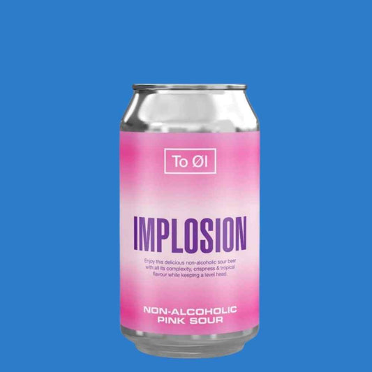 To Øl Implosion Pink Sour <0.5% | Alcohol‑Free Fruited Sour | Lychee & Hibiscus | 330ml - Wise Bartender - Beer