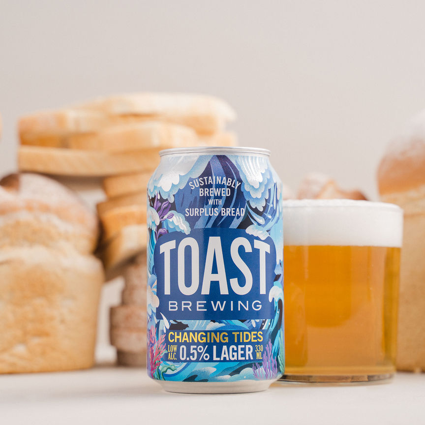 Toast Brewing 'Changing Tides' Alcohol Free Lager (0.5% ABV)