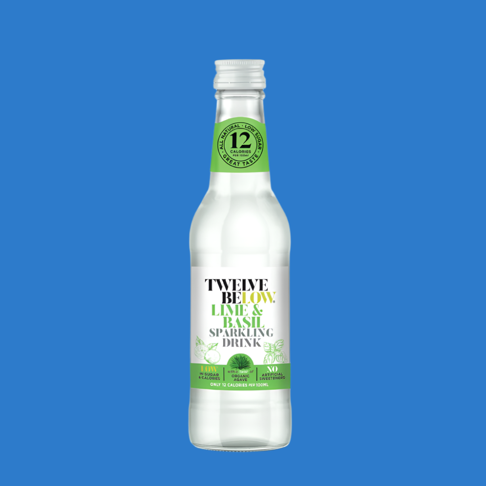 Twelve Below Lime & Basil Sparkling Drink (0% ABV)