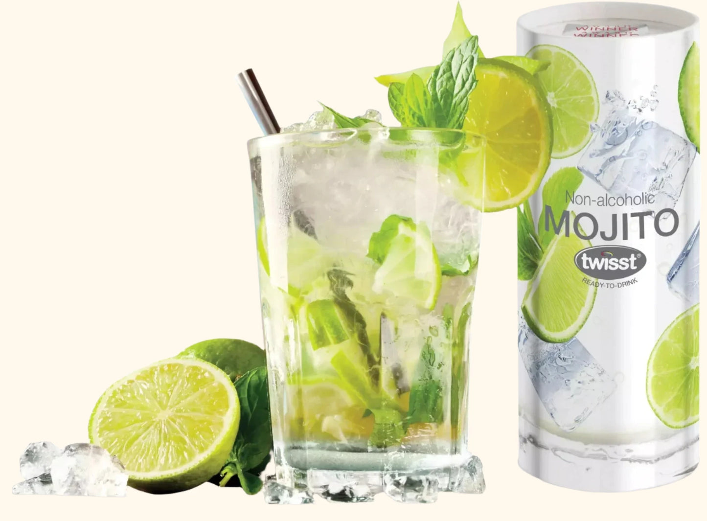 Twisst Alcohol Free Mojito Cocktail (0% ABV)