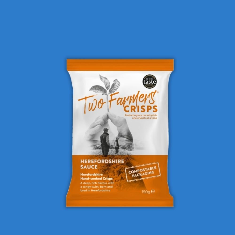 Two Farmers Herefordshire Sauce Crisps (40g) | Hand‑Cooked British Crisps - Wise Bartender - Snack