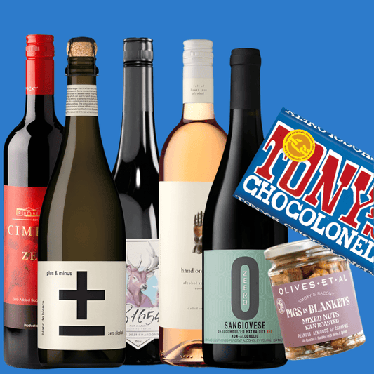 Ultimate Alcohol Free Wine & Snacks Gift Box - Wise Bartender - Mixed Pack