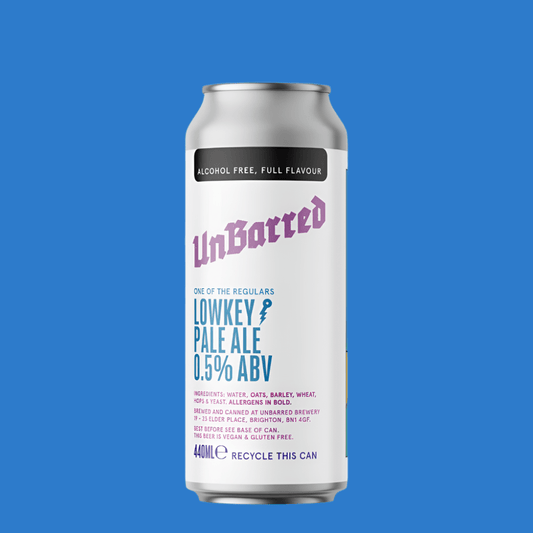 Unbarred Brewery 'LowKey' Alcohol Free Pale Ale (0.5% ABV) - Wise Bartender - Beer