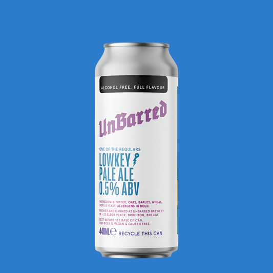 Unbarred Brewery 'LowKey' Alcohol Free Pale Ale (0.5% ABV)