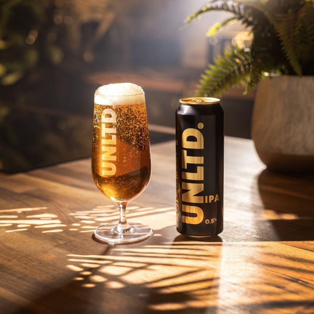UNLTD Alcohol‑Free IPA Pint Can (568ml) | 0.5% ABV Low‑Calorie IPA - Wise Bartender - Beer