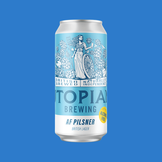 Utopian Brewing 'AF Pilsner' Alcohol Free Lager (0.5% ABV) - Wise Bartender - Beer