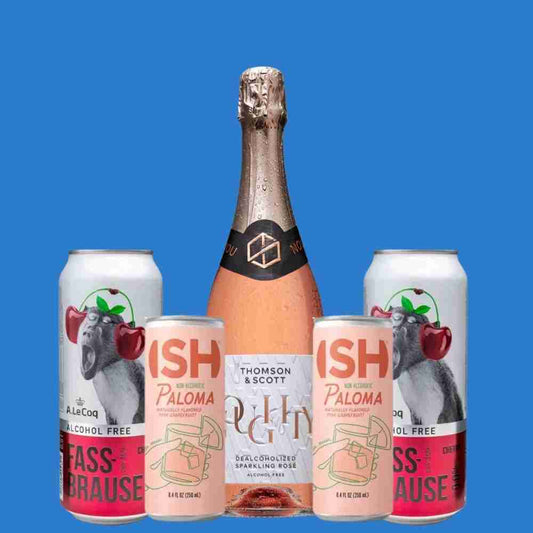 Valentine’s Date Night | Alcohol‑Free Sparkling Rosé, Cherry Beer & Paloma Cocktails - Wise Bartender - Mixed Pack