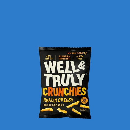 Well & Truly Really Cheesy Crunchies (100g) | Gluten Free Baked Snack - Wise Bartender - Snack
