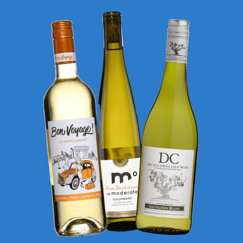 White Wine Alcohol Free Showcase - 3 & 6 Bottle Packs (0.5% ABV) - Wise Bartender - wine