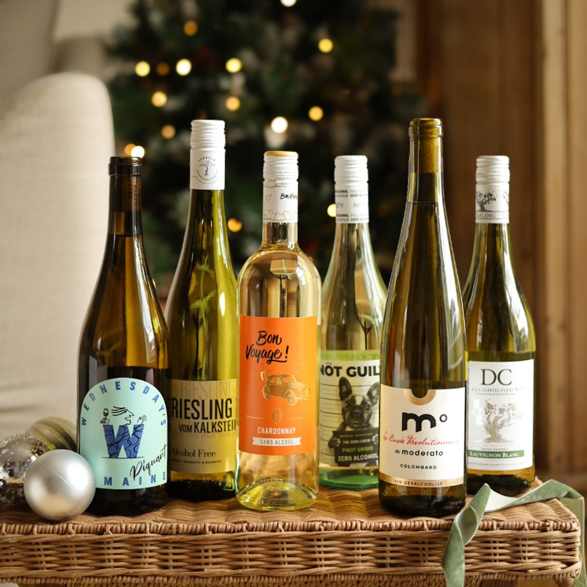 White Wine Alcohol Free Showcase - 3 & 6 Bottle Packs (0.5% ABV) - Wise Bartender - wine